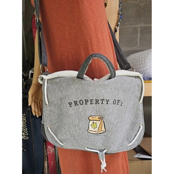 Our Team Soft Sweatshirt Fabric Crossbody Work Bag, Gym Bag Jersey Crossbody Bag - Picture 3 of 8